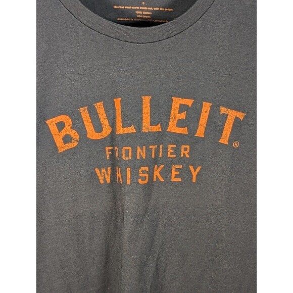 Bulleit Frontier Whiskey Men's Grey Logo Short Sleeve T Shirt Size Small NEW - Picture 6 of 8